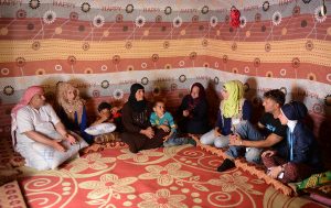 On 2 June 2016, Syrian refugee Ali Al-Kheder, 50, talks to UNICEF goodwill ambassador Ricky Martin in his tent at the Rmoul informal settlement in northern Lebanon. Al-Kheder and his family left their home in Deir el-Zor in Syria 3 years ago. His four children and his wife all work to pay for rent and living expenses. World-renowned singer and UNICEF Goodwill Ambassador Ricky Martin calls for increased focus on safeguarding the futures of millions of children affected by the Syria conflict, whose lives have been shaped by displacement, violence and a persistent lack of opportunities. During the two-day visit to Lebanon from 1-2 June 2016, Martin also witnessed how UNICEF is working to provide protective environments for children and adolescents where they can play and receive the support they need to get back into formal education. In Lebanons Bekaa valley and Akkar, Martin participated in recreational activities for children at safe spaces in informal settlements. Additionally, he met adolescents attending life-skills training, provided by UNICEF and partners, where girls and boys are given vocational training and learning support. Around 1.1 million Syrians have sought refuge in Lebanon since the start of the crisis in 2011, more than half of them are children. Child refugees are particularly at risk of exploitation and abuse, with large numbers being left with no choice but to go out to work, rather than attend school. Child refugees are particularly at risk of exploitation and abuse, with large numbers being left with no choice but to go out to work, rather than attend school. The deteriorating economic situation for Syrian refugees has dramatically exacerbated the problem of child labour in Lebanon. Adding to the psychological distress already affecting many of the children who have fled conflict and violence at home is the challenge associated with some of the worst forms child labour such as working on construction sites, which can cause long-term devel